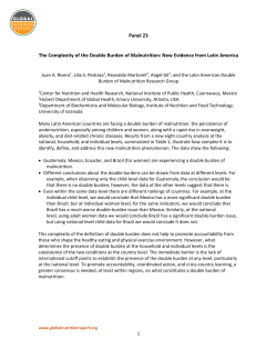 The Complexity of the Double Burden of Malnutrition