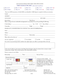 PLEASE LET US KNOW WHO TO CONTACT IN CASE OF
