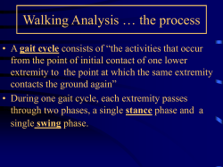 Gait Analysis (1) - K