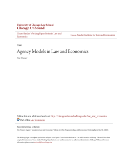 Agency Models in Law and Economics