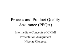Process and Product Quality Assurance - Intermediate - 3PRO-LAB