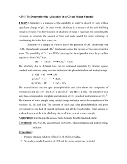 Expt 1-Alkalinity of water sample