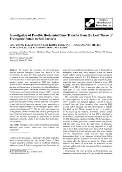 Investigation of Possible Horizontal Gene Transfer from the Leaf