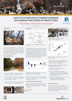 Effects Of Repeated Planned Burning On Carbon