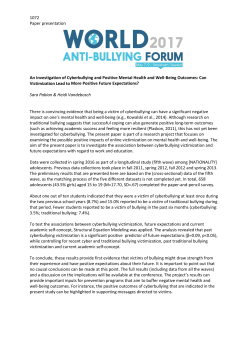 An Investigation of Cyberbullying and Positive Mental Health and