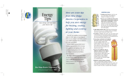 Energy Tips - Blue Ridge Electric Cooperative
