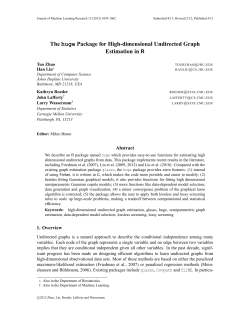 The huge Package for High-dimensional Undirected Graph