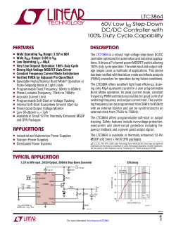 LTC3864 - 60V Low IQ Step-Down DC/DC Controller with 100