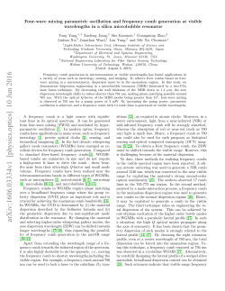 Four-wave mixing parametric oscillation and frequency comb