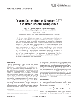Oxygen delignification kinetics: CSTR and batch