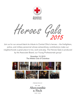 Join us for our annual black-tie tribute to Central Ohio`s heroes – the