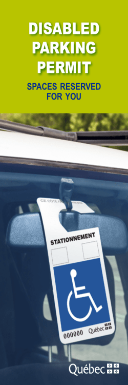 Disabled Parking Permit, Spaces reserved for you