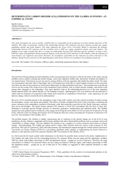 DETERMINANTS CARBON DIOXIDE (CO2) EMISSIONS ON THE
