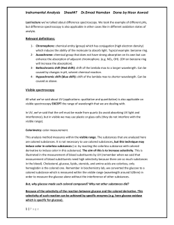 L07 Instru Ultraviolet Spectroscopy