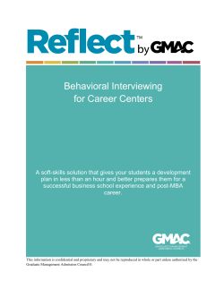 1 Table of Contents Behavioral Interviewing