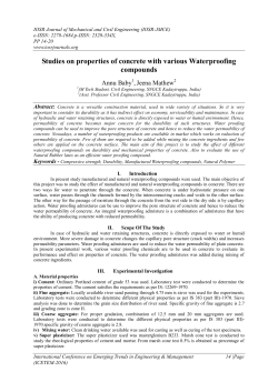 Studies on properties of concrete with various