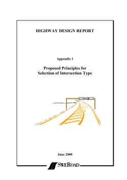HIGHWAY DESIGN REPORT Proposed Principles for Selection of