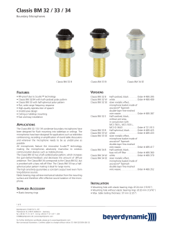 Classis BM 32 / 33 / 34