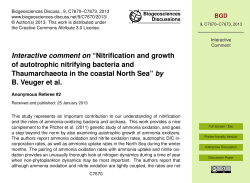Nitrification and growth of autotrophic nitrifying bacteria and