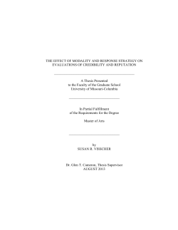 the effect of modality and response strategy on