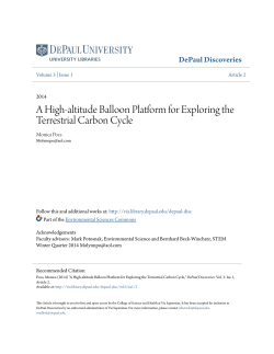A High-altitude Balloon Platform for Exploring the Terrestrial Carbon