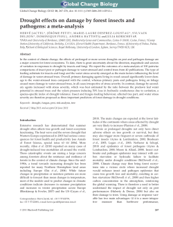 Drought effects on damage by forest insects and