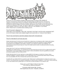 Installation Instructions