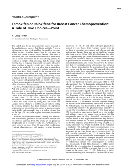 Tamoxifen or Raloxifene for Breast Cancer Chemoprevention: A