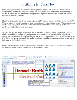 Digitizing for Small Text