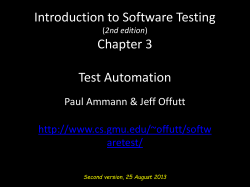 Test case values Expected results