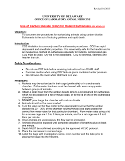 UNIVERSITY OF DELAWARE Use of Carbon Dioxide (CO2) for