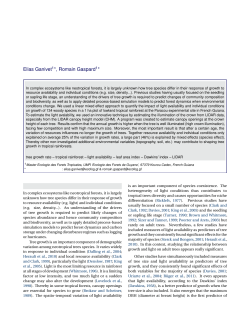 Growth responses of neotropical trees to resource availability and