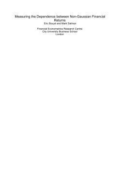 Measuring the Dependence between Non-Gaussian