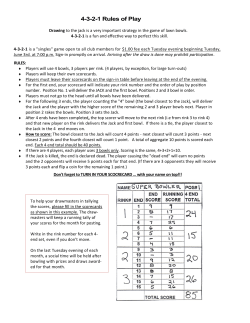 4-3-2-1 Rules of Play - Burlington Lawn Bowling Club