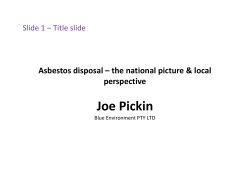 3. receipt of asbestos waste in areas lacking access to landfill