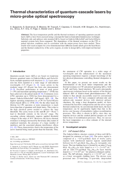 Thermal characteristics of quantum-cascade lasers by micro