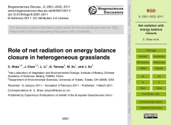 Net radiation with energy balance closure