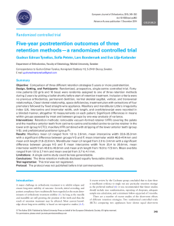 Five-year postretention outcomes of three