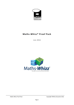 Maths-Whizz&reg; Proof Pack - Math