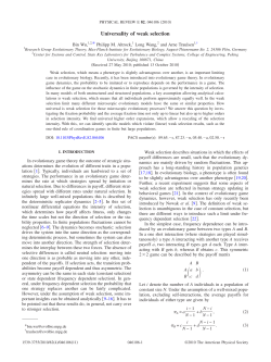 Universality of weak selection