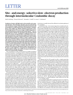 Site- and energy-selective slow-electron production through