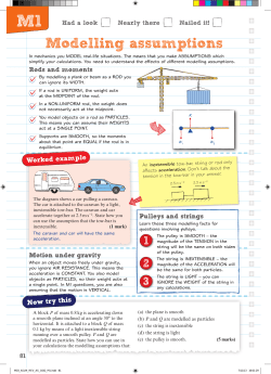Modelling assumptions - Pearson Schools and FE Colleges