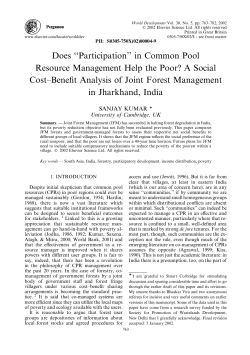 Does ``Participation`` in Common Pool Resource