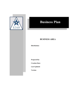 STAR, LLC Business Plan Template