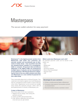 Masterpass - SIX Payment Services