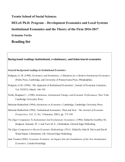 Institutional Economics