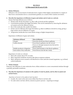 B2.2 Revision notes