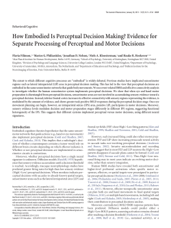 How Embodied Is Perceptual Decision Making?