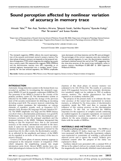 Sound perception a&iexcl;ected by nonlinear variation of accuracy in