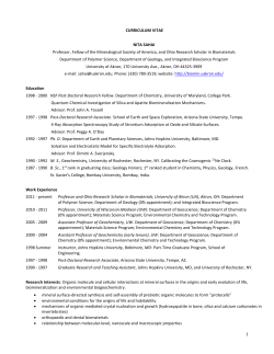 CURRICULUM VITAE: NITA SAHAI